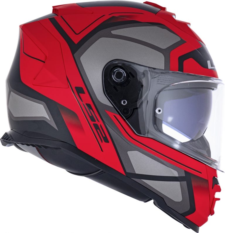 Capacete Ls Ff Storm Faster Matte Vermelho E Titanium Jr Speed