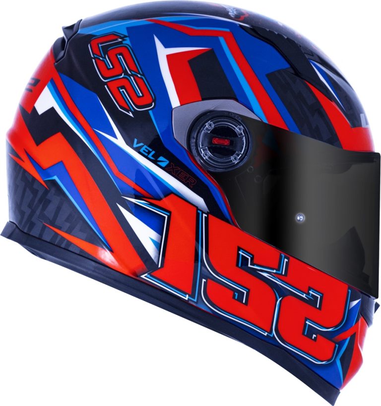 CAPACETE LS2 CLASSIC FF358 VELOXER Laranja E Azul JR Speed Racing