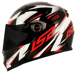 CAPACETE LS2 FF358 CLASSIC DRAZE - Preto Branco e Vermelho