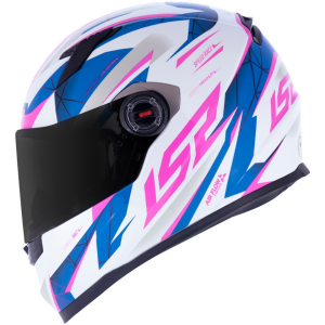 CAPACETE LS2 FF358 CLASSIC DRAZE - Branco Azul e Rosa