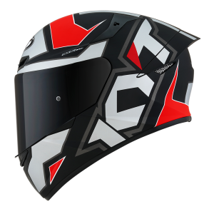 CAPACETE KYT TT COURSE ELECTRON MATT - Cinza e Vermelho
