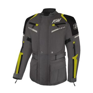 JAQUETA CORDURA ASW TSUNAMI - Cinza e Amarela Flúor