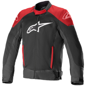 JAQUETA CORDURA ALPINESTARS T-SP X SUPERAIR VENTILADA - Preta e Vermelha Flúor