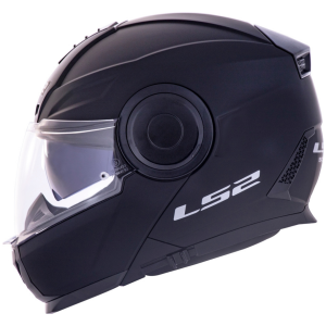 CAPACETE LS2 SCOPE FF902 MONOCOLOR MATTE ESCAMOTEÁVEL (ÓCULOS INTERNO) - Preto Fosco