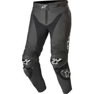 CALÇA DE COURO ALPINESTARS TRACK V2 - Preta e Branca