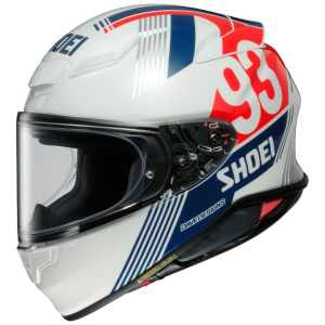 CAPACETE SHOEI NXR 2 MM93 RETRO TC-10 - Branco Azul e Vermelho