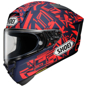 CAPACETE SHOEI X-SPR PRO MÁRQUEZ DAZZLE TC-10 MATT - Azul e Vermelho