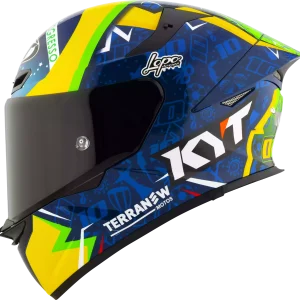 CAPACETE KYT TT REVO DIOGO MOREIRA 2024 - Azul Amarelo e Verde