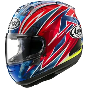 CAPACETE ARAI RX-7V EVO OGURA - Azul Vermelho e Branco