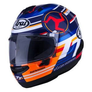 CAPACETE ARAI RX-7V EVO ISLE OF MAN 2024 - Azul Laranja e Vermlho