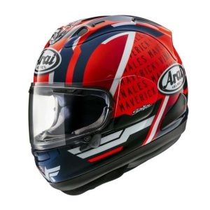 CAPACETE ARAI RX-7V EVO MAVERICK GP5 - Vermelho Azul e Branco