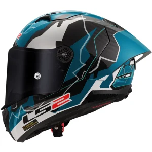 CAPACETE LS2 FF805 THUNDER CARBON GP HUERTAS - Azul Tiffany Branco e Preto