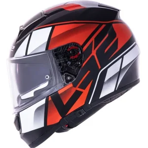 CAPACETE LS2 VECTOR EVO FF397 FT2 KRIPTON - Preto Branco e Vermelho