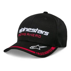 BONÉ ALPINESTARS INDENT - Preto e Vermelho