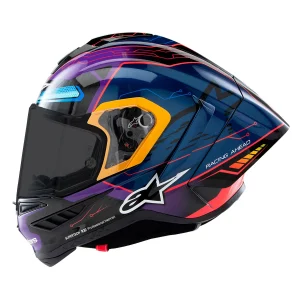CAPACETE ALPINESTARS SR10 MARTINATOR - Azul Roxo e Vermelho