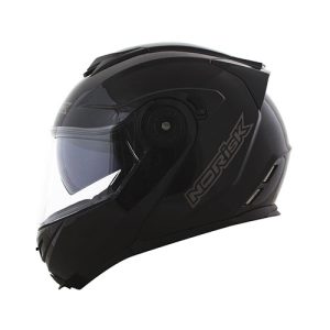 CAPACETE NORISK ROUTE FF345 MONOCOLOR MATTE ESCAMOTEÁVEL - Preto Fosco
