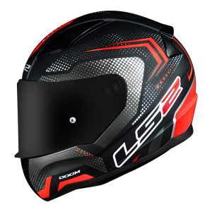 CAPACETE LS2 RAPID FF353 DOOM MATTE Preto e Vermelho