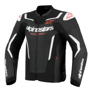 JAQUETA COURO ALPINESTARS GP FORCE V2 AIRFLOW - Preta e Branca