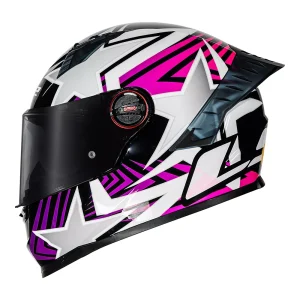 CAPACETE LS2 FF358 PRO STELLAR - Preto Rosa e Roxo