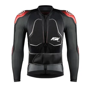 COLETE ASW PROTEC INTEGRAL - Preto e Vermelho