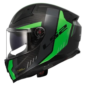 CAPACETE LS2 FF811 VECTOR II CARBON GRID MATTE - Verde Flúor