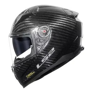 CAPACETE LS2 FF811 VECTOR II SOLID CARBON GLOSS - Preto Carbono Brilhante
