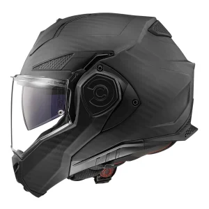 CAPACETE LS2 ADVANT X CARBON SOLID FF901 MATTE ESCAMOTEÁVEL - Preto Carbono Fosco