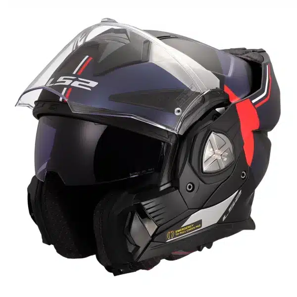 CAPACETE LS2 ADVANT X ULTRA MATTE – Azul Preto e Vermelho – JR Speed Racing