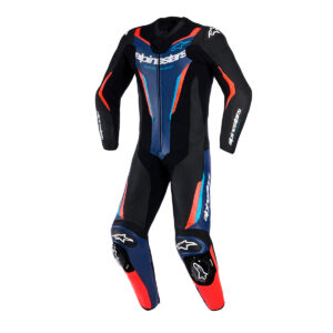 MACACÃO ALPINESTARS GP FORCE V2 1PÇ RACING - Preto Azul e Vermelho Flúor