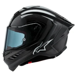 CAPACETE ALPINESTARS SR10 SOLID MATT GLOSS - Preto Carbono Brilhante Fosco