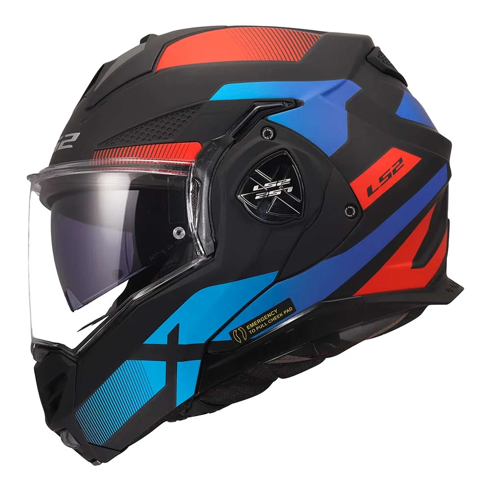 CAPACETE LS2 ADVANT X NOVA MATTE – Preto Vermelho e Azul
