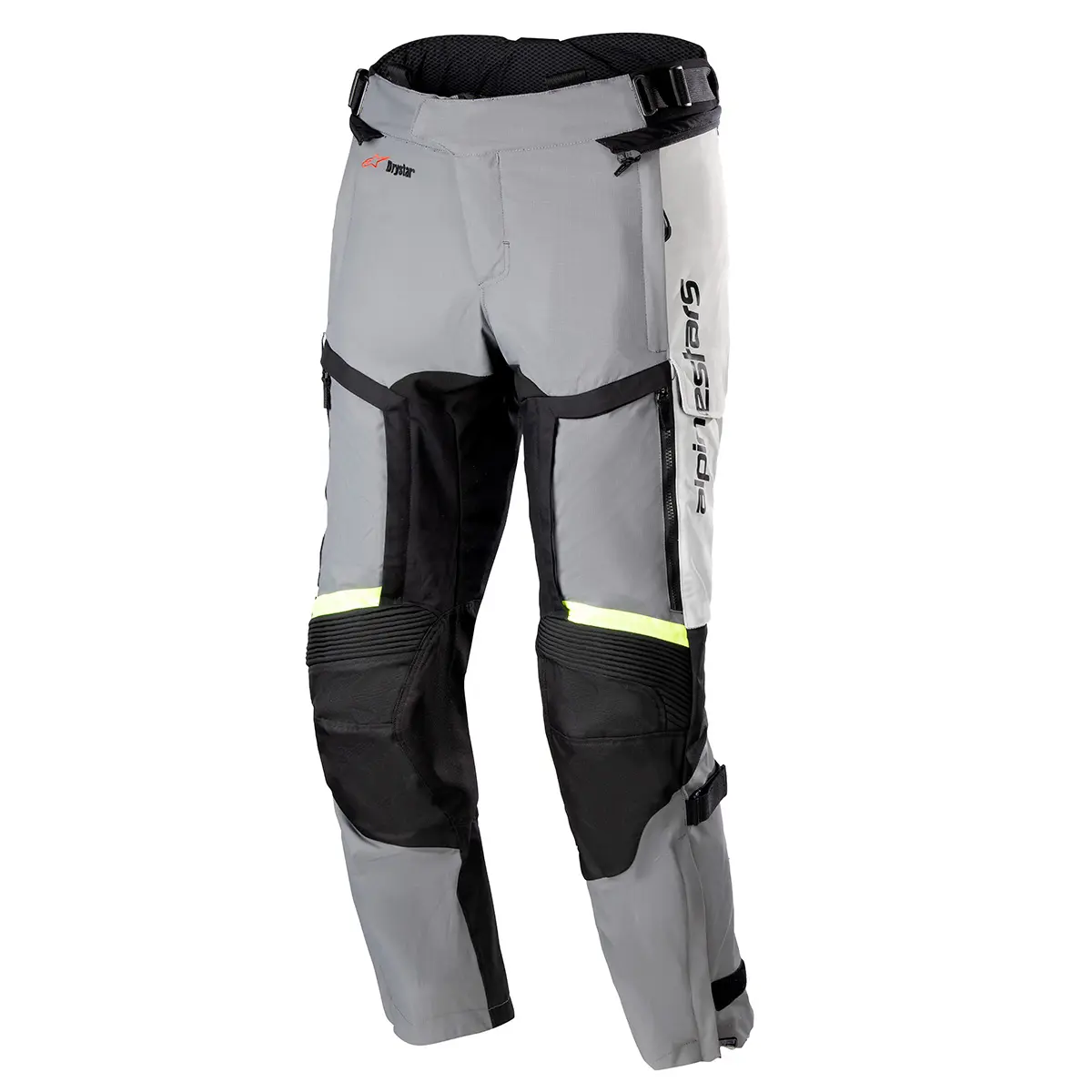 CALÇA DE CORDURA ALPINESTARS BOGOTA PRO DRYSTAR – Cinza Gelo Cinza Escuro e Amarela Flúor